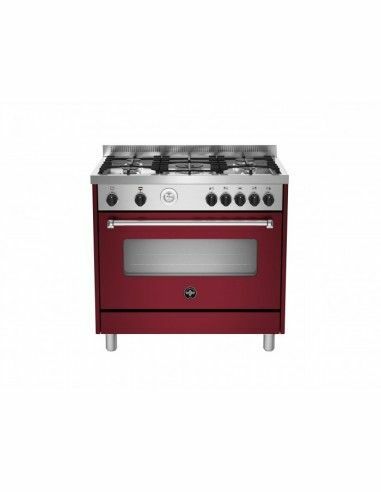 Bertazzoni La Germania AMN965GVIT Cucina Gas 5 Fornelli con Forno da 90 cm  Rosso | eBay