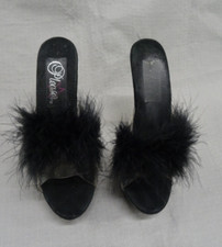 Pleaser Heels Womens 6 Black Clear Exotic Dancer Used Fabulicious Sultry-601F