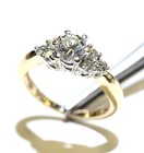 14k white yellow gold .95ct round diamond engagement ring band 3.6g 6.25 — photo 8