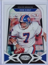2020  Panini Certified #G-JE John Elway The Greatest