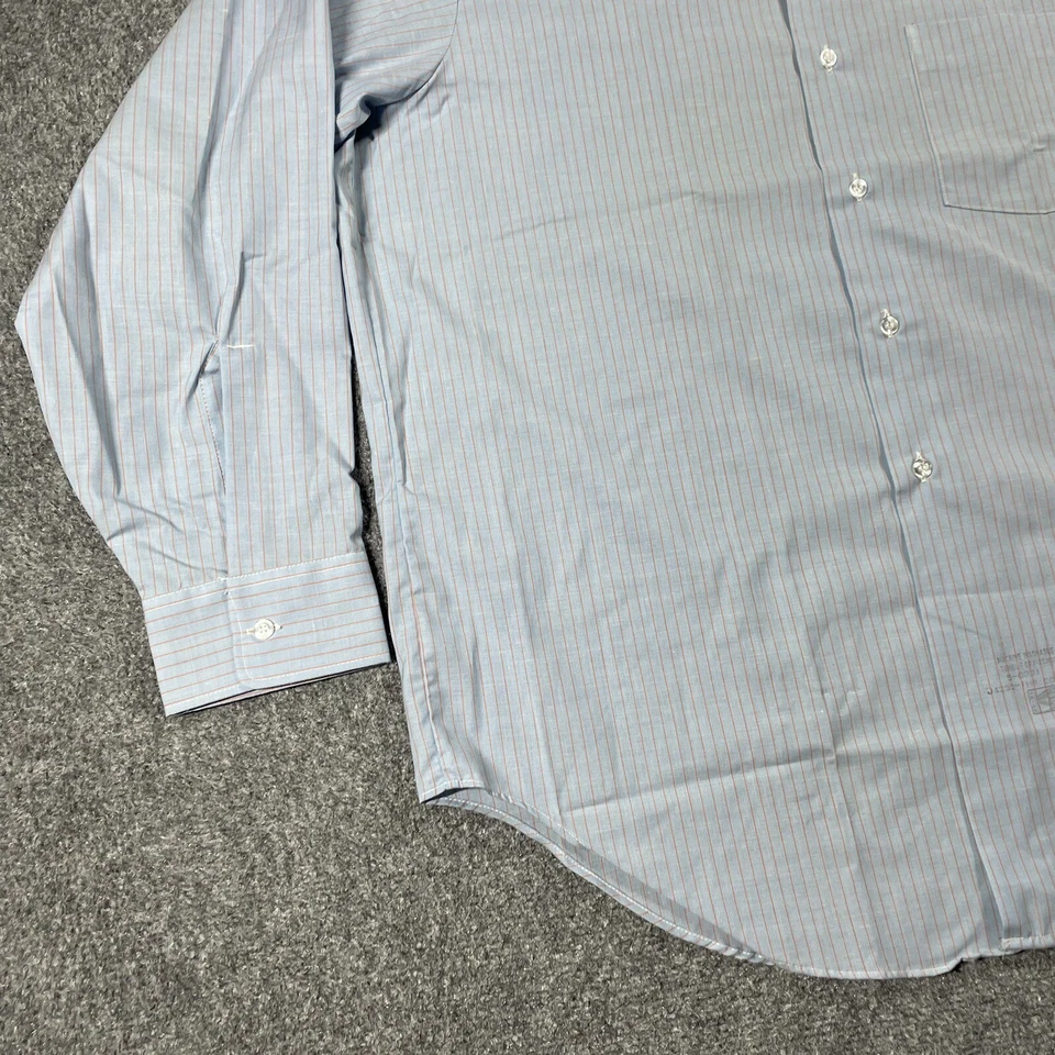 Camisa Flecha Vintage Años 60 Hombres 16 Grande Decton Paño Ancho Azul Vestido ¡NUEVA SIN EXISTENCIAS! Foto 3 de 4