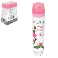 6  x YARDLEY LONDON BODY SPRAY PERFUME 75ML 7 FRAGRANCES TO CHOOSE