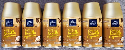 6 Glade Automatic Spray Refill Air Freshener Cozy Vanilla Cappuccino 6.2 Oz OIL