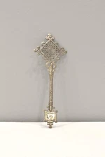 African Silver Coptic Cross Scepter Ethiopia
