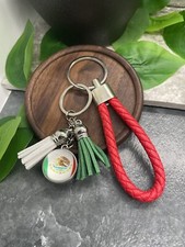5" Leather Keychain Mexico Mexican Hispanic Flag  Tassels New Free Ship A3729