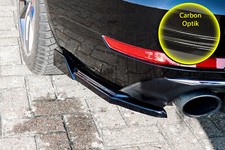 Bi Heckansatz Seitenteile mit Wings ABS für Audi A4 B9 Endrohr L/R Carbon Optik