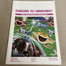 Demons to Diamonds Atari 2600, 1982 Instruction Manual Booklet ONLY