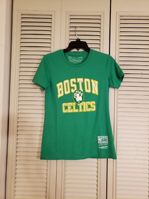 Mitchell & Ness NBA Boston Celtics Kill The Clock Green Tee Shirt Womens M NWT!