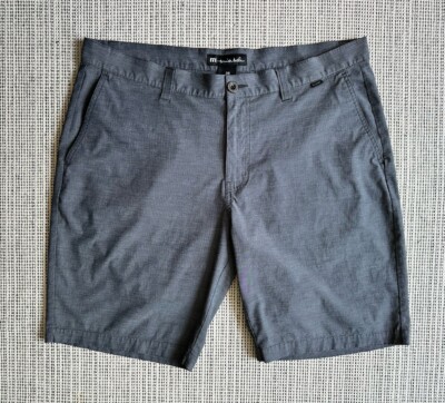 Travis Mathew Mens Size 38 Gray Golf Shorts Lightweight Pockets