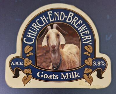 KIRCHENENDE BRAUEREI ZIEGEN MILCH ALE BIERPUMPE GRIFF CLIP ABZEICHEN 3,8 % ABV GM