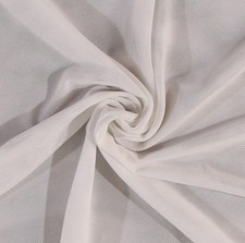 60" Off-White Power Mesh 2-Way Stretch Lining Fabric by the Yard D181.09 