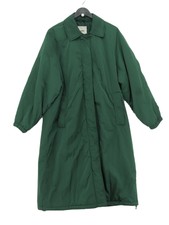 Pull&bear Women's Coat M Green 100% Polyester Overcoat