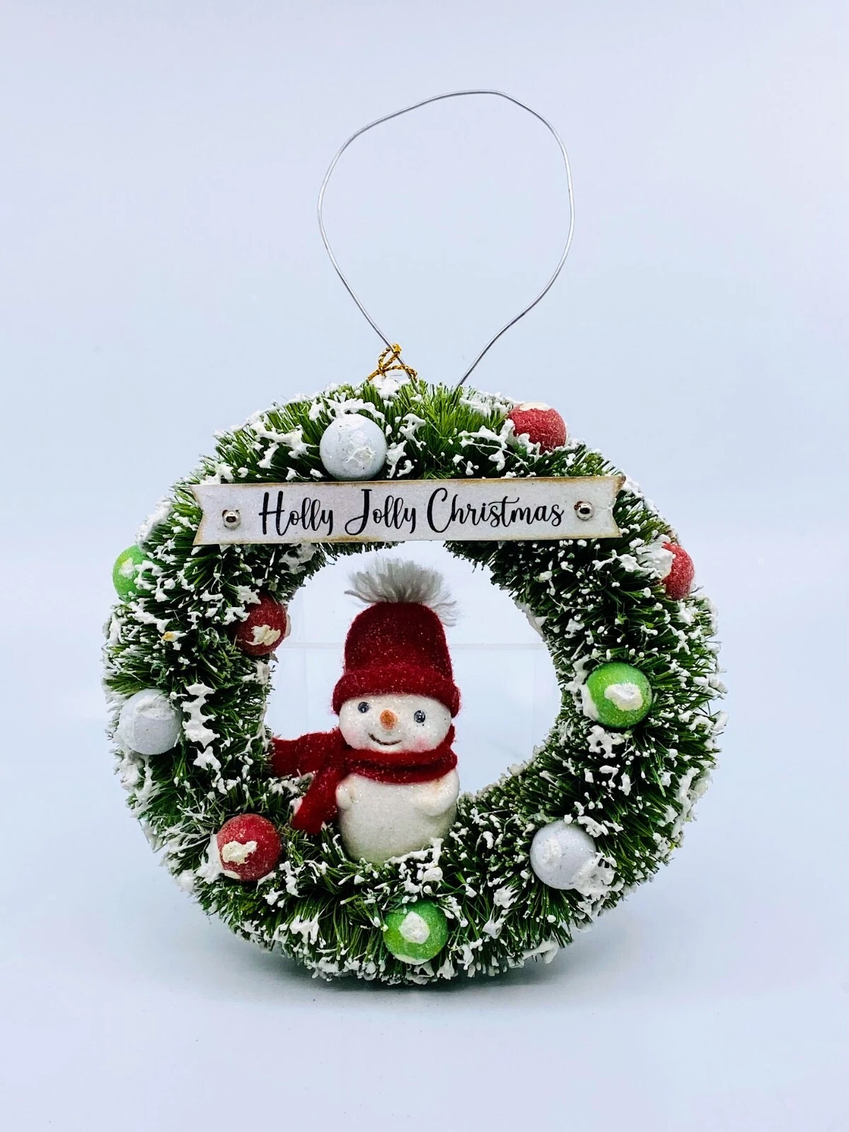 Bethany Lowe Holly Jolly Snowman Wreath