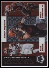 2020 Panini Mosaic #FF4 Baker Mayfield / Nick Chubb Flea Flicker
