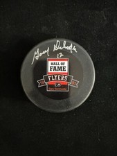 GARY DORNHOEFER Signed Autographed Hockey Puck Philadelphia Flyers COA