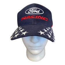 Ford Racing Hat Checkered Flag Sports Adjustable