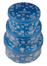 Gebäckdosen 3er Set Plätzchendose Keksdose Blechdose Weihnachten Merry Christmas