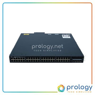 Cisco WS-C3650-48FD-S 48 Port Gigabit Full PoE 2x10G Uplink IP Base Fully Tested