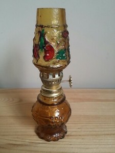 Vintage Mini Oil Lamp Amber Glass Art Deco Stained Glass Ebay Vintage Mini Oil Lamp Amber Glass Art Deco Stained Glass Ebay