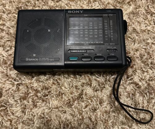 Sony ICF SW15 FM MV SW Short Wave World Radio 9 Band Receiver