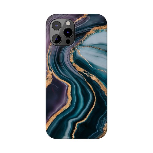 Für iPhone 16 Pro Max, 15, 14, 13-11 Slim Handyhülle, Luxus Marmor Design Cover - Bild 65 von 83