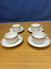 KPM Berlin Germany Porcelain (4 Sets) Cup and Saucer Sets Gold - 19th Century