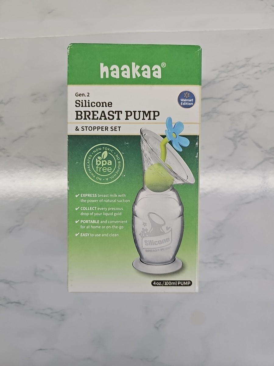 Haakaa Silicone Breast Pump- Milk Collector with Stopper Set- oz