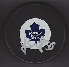 JONAS GUSTAVSSON Signed TORONTO MAPLE LEAFS Puck AUTOGRAPH #5