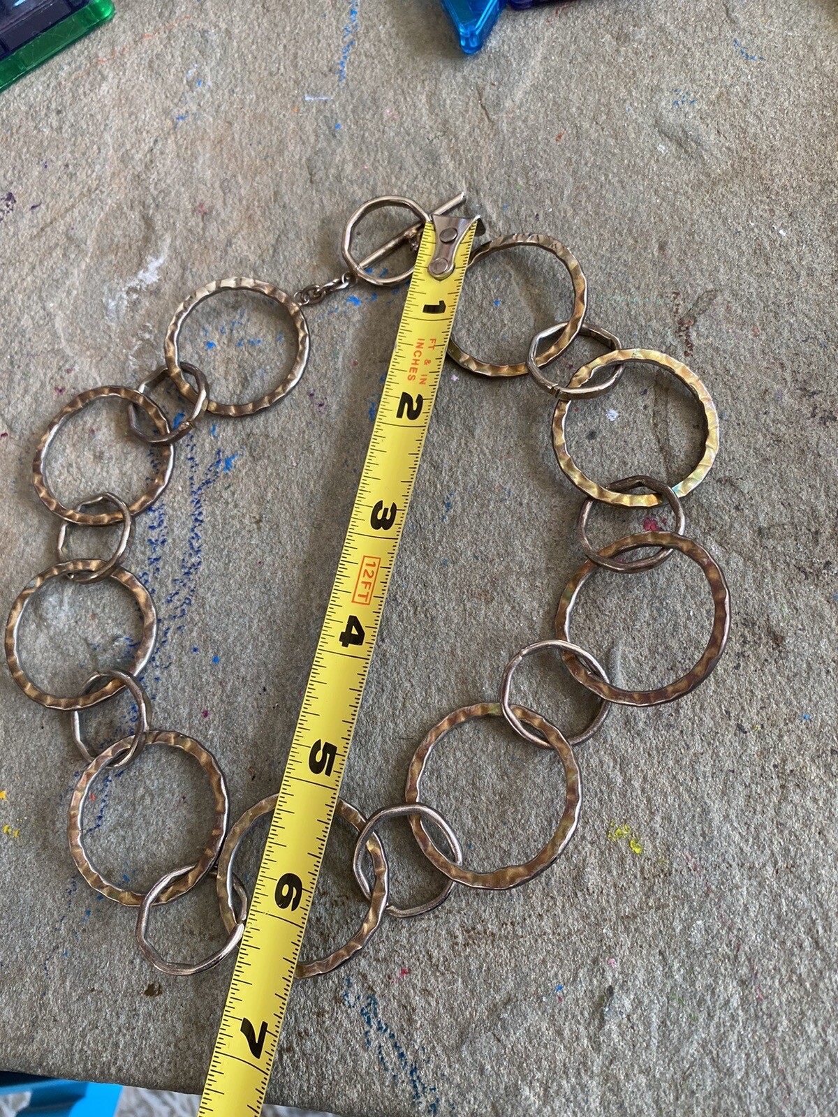 Collar Necklace Circular Statement Gold Silver To… - image 9