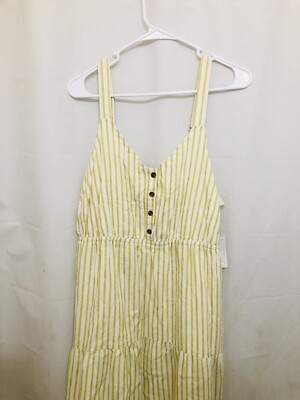 Sonoma Cotton Linen Blend Summer Dress Sz XL Striped Adjustable Strap  Casual NWT | eBay
