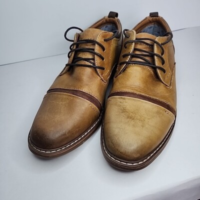 SKECHERS Men’s Street Dress Collection Brown Leather Oxford Lace Shoes Size 