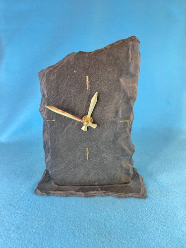 Clock Made From Antique Farmhouse Roof Slate - Picture 1 of 10