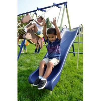 swing set with rocking horse