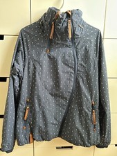 Naketano Damen Winter/Herbst/Übergang Jacke Anorak Ankermotiv  dunkelblau L