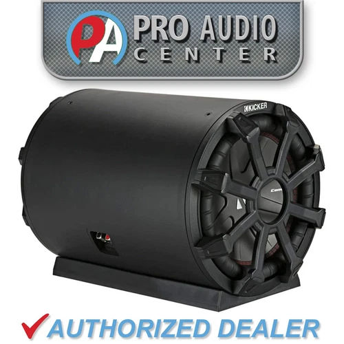 46CWTB84 KICKER 8" CompR TB Marine Subwoofer Enclosure w/ Passive Radiator 4 Ohm