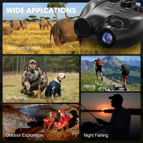 Head Mount IR Night Vision Goggles 850nm Hunting Binoculars 3D FHD Digital Video - Picture 6 of 24