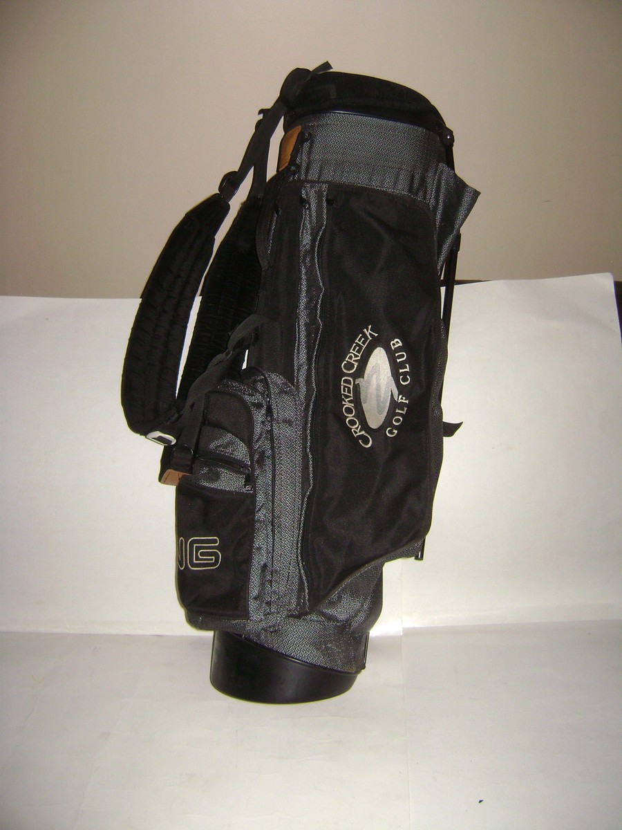 Vintage PING HOOFER KARSTEN Carry Stand Golf Bag Gray Grey