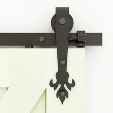 5-20FT Carbon Steel Sliding Barn Door Hardware Track Kit for Single/Double Door