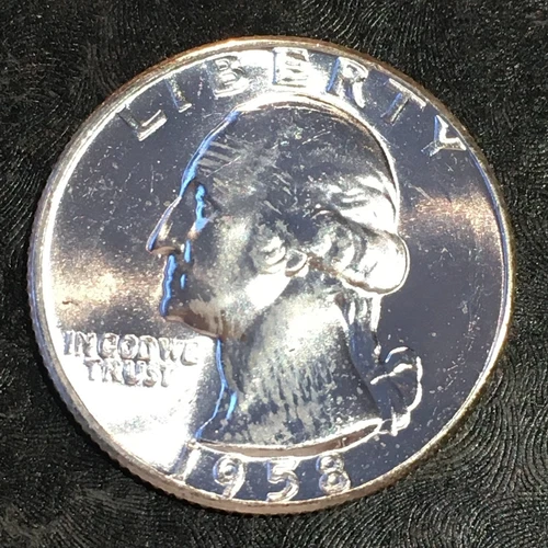 1958 Washington Quarter - Original Uncirculated - High Quality Scans #P656