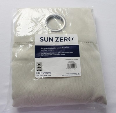 Sun Zero Solid Regular One Panel Window Curtain WR4 Beige Size 40''x84'' NWT