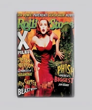 THE X-FILES GILLIAN ANDERSON / ROLLING STONE 2"x3" POSTER MAGNET (retro magazine
