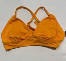 Women's Cross Back Ribbed Triangle Bikini Top - Wild Fable Orange 2X (20-22)
