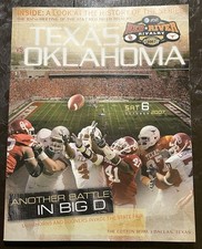 Vintage 2007 Texas Longhorns vs Oklahoma Sooners Red River Rivalry Game Program.