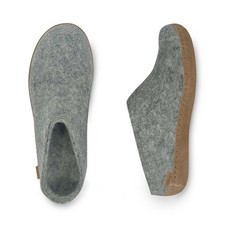 Glerups Wool Open Heel Unisex Grey - EU 39 - Women's 8.5-9 / Men's 7 US Medium