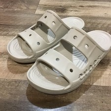Crocs Unisex Baya Men's Size 9/Women's 11 Beige Two Strap Slide Sandals
