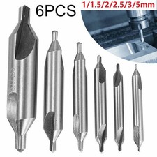 6pcs HSS Kombinierte Center Drill Senker Bit Mill Tackle Tool Double 1-5mm