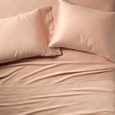Queen 400 Thread Count Rayon from Bamboo Sheet Set Light Adobe Clay