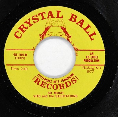 VITO & SALUTATIONS Soul/Doo Wop 45rpm Unchained Melody (Slow) b/w So Much HEAR