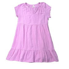 Pact Organic Women  s Coastal Double Gauze Breezy Dress L Pink
