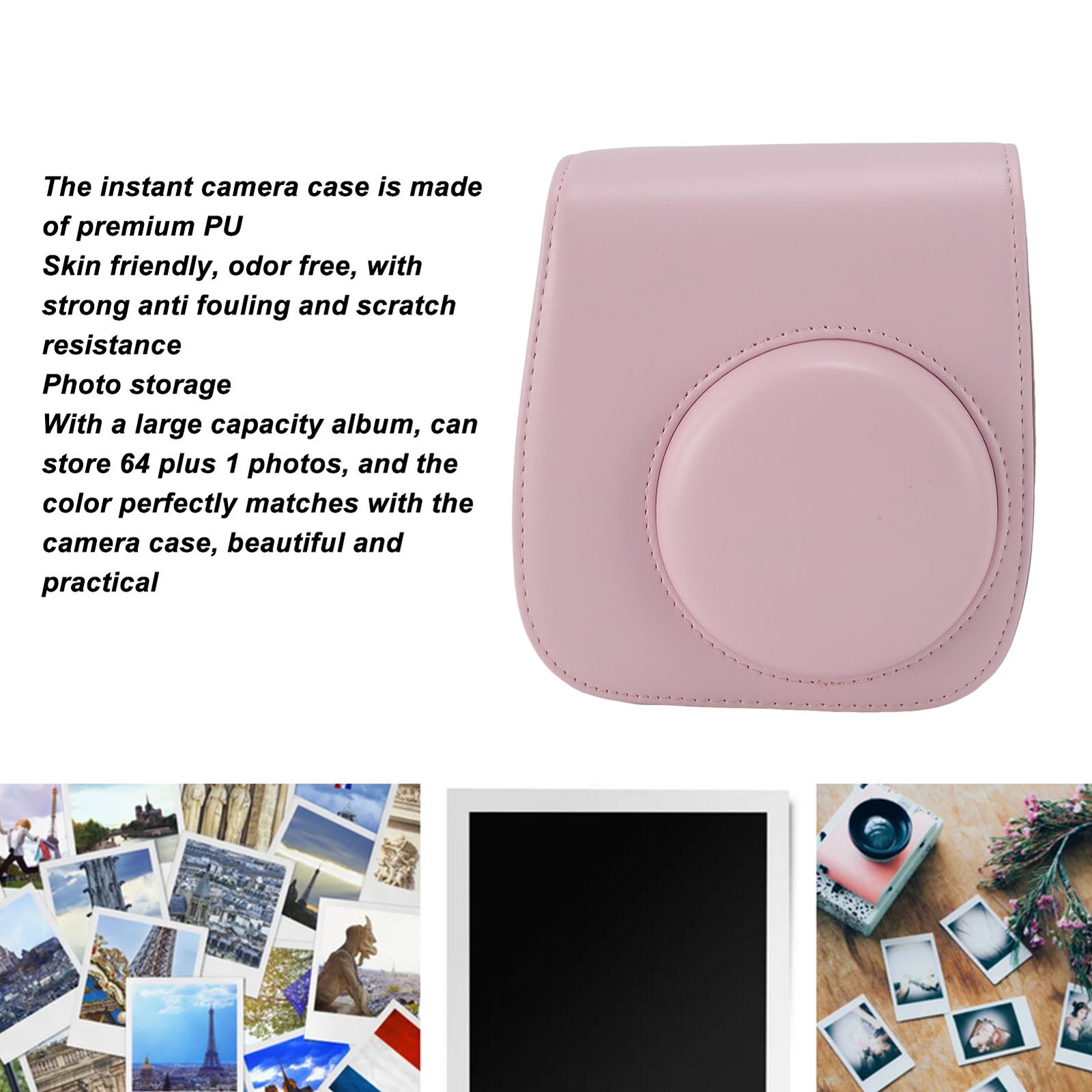 Portable PU Leather Camera Bag For Mini12 Protects Camera From Scratches